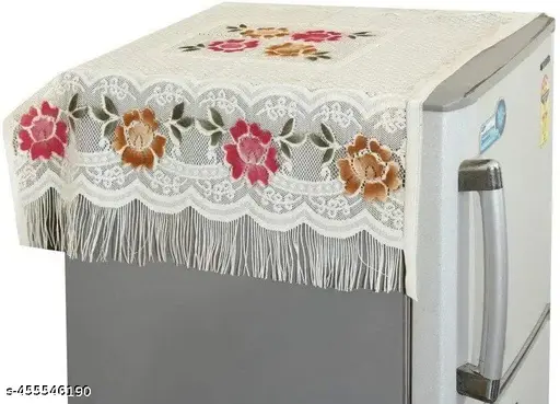 Combo of 1 Refrigerator Fridge Top Cover and 6 Pcs Fridge Place Mats