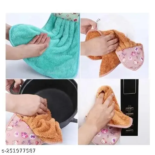 Microfiber Kitchen Napkins for kitchen ,sink or washbasin hanging/ sink cleaning towel Multipurpose kitchen Napkins , Pack of 3