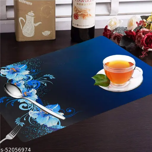 FRC DECOR Exclusive Combo of 1 Cotton Fridge Top Cover, 2 Cotton Fridge Handle Cover, 4 Fridge Mats (7 Pcs Set)