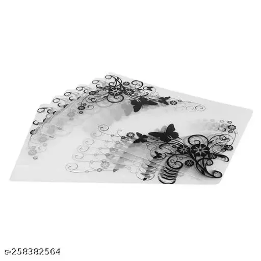 Fridge Covers Combo Set | Pack of 4 Fridge Tray Mats, 1 Fridge Handle Cover and 1 Fridge Top Cover | Refrigerator Cover | Silver Colour | Fridge Mats