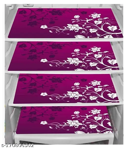 Fridge Cover Set Double Door (1 Top Cover+4 Mat+2 Hc)