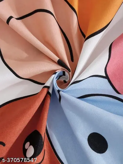 Super Soft Glace Cotton All Round Elastic Fitted Double Bed Bedsheet with 2 Pillow Covers-72x78x8 Inches-fiteed_Double (1 pillow cover with single bedsheet & no pillow with crib)