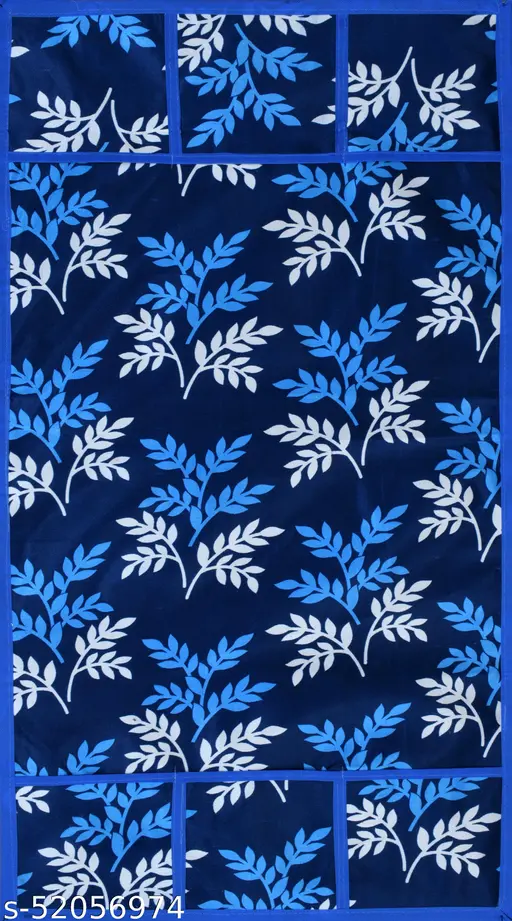 FRC DECOR Exclusive Combo of 1 Cotton Fridge Top Cover, 2 Cotton Fridge Handle Cover, 4 Fridge Mats (7 Pcs Set)