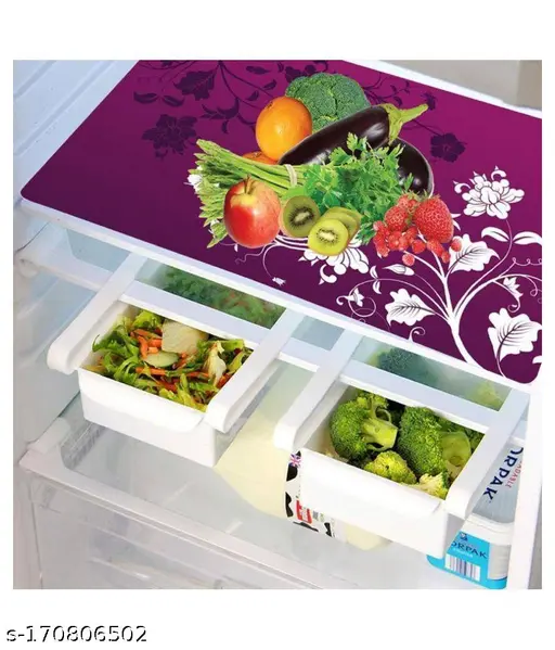 Fridge Cover Set Double Door (1 Top Cover+4 Mat+2 Hc)